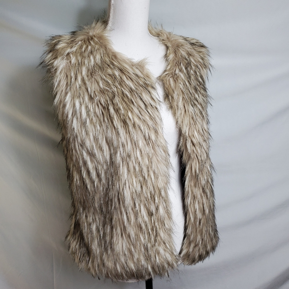 Mixit Faux Fur Lined Sleeveless Vest Sz S… - Picture 2 of 8